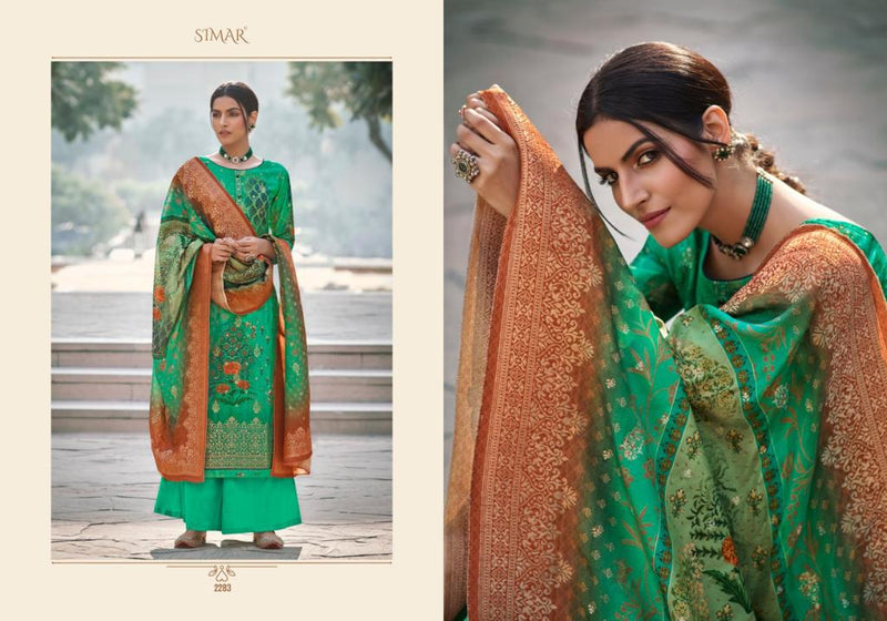 Simar The Vol 2 Dola Jaccquard Digital Print With Embroidery Suit