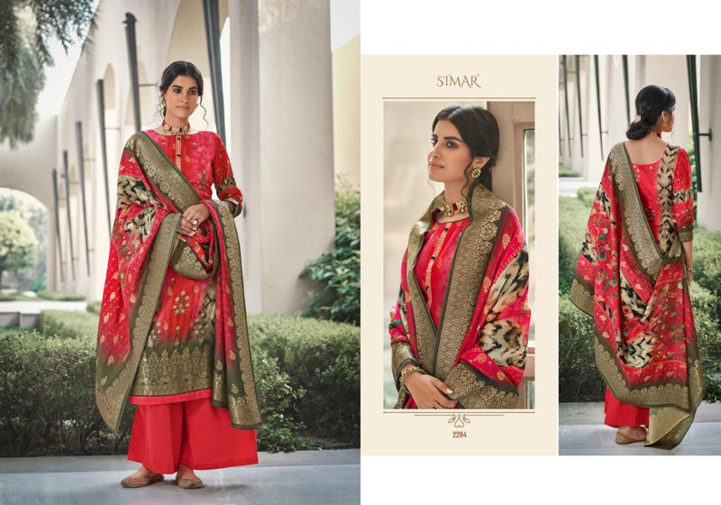 Simar The Vol 2 Dola Jaccquard Digital Print With Embroidery Suit