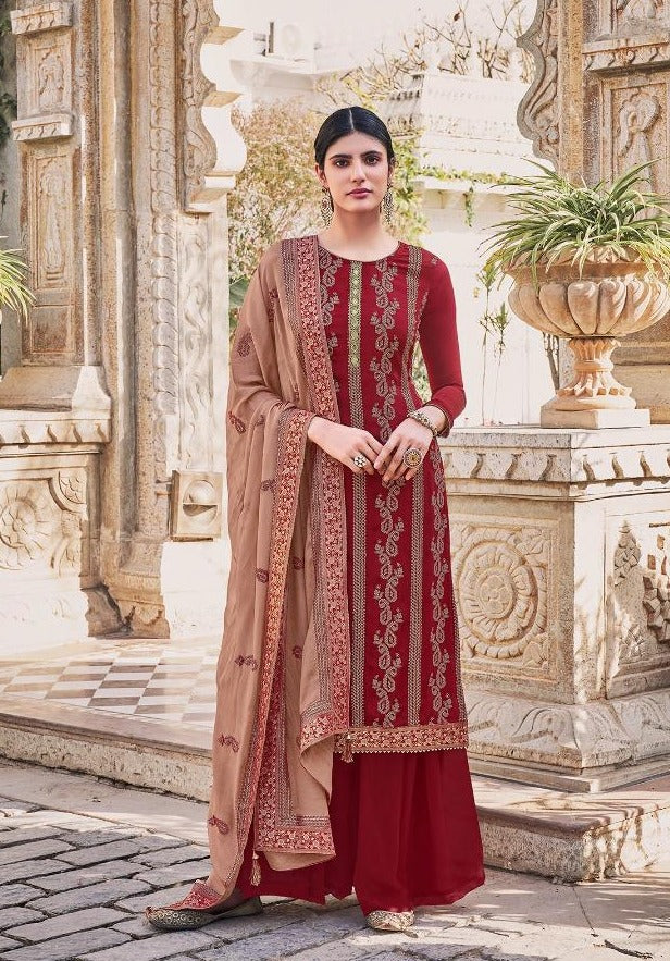 Sisa Vol 1 By Eba Lifestyle Chinon With Heavy  Embroidery Work Exclusive Fancy Wedding Wear Salwar Suits