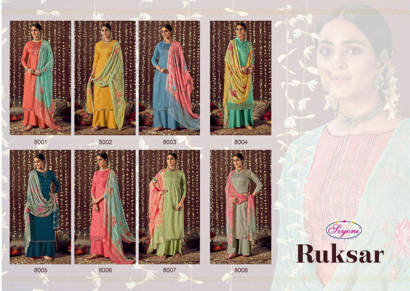Siyoni Designer By Ruksar Jam Cotton Summer Wear Collection Salwar Kameez