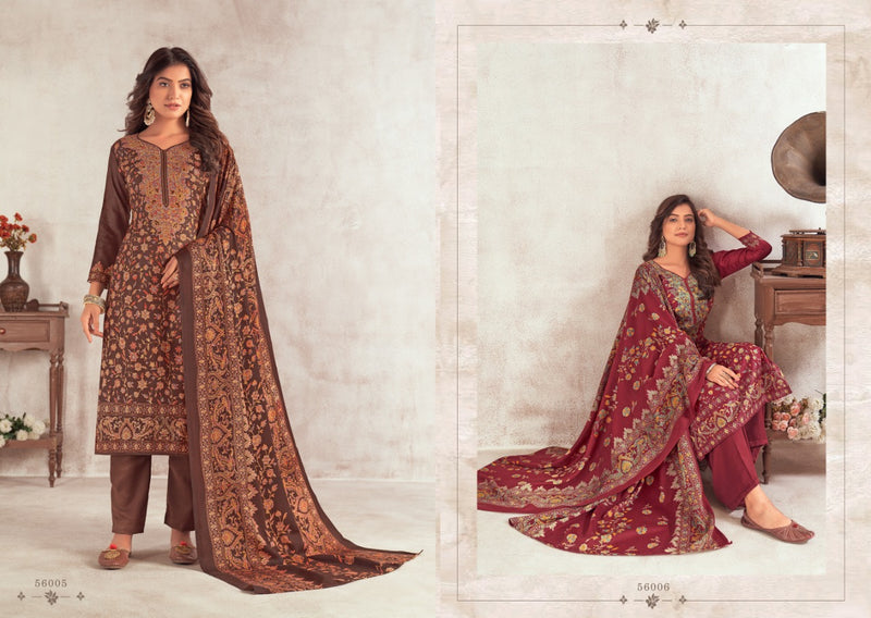 Skt Suit Hafiza Pashmina Designer Winter Wear Woolen Suit