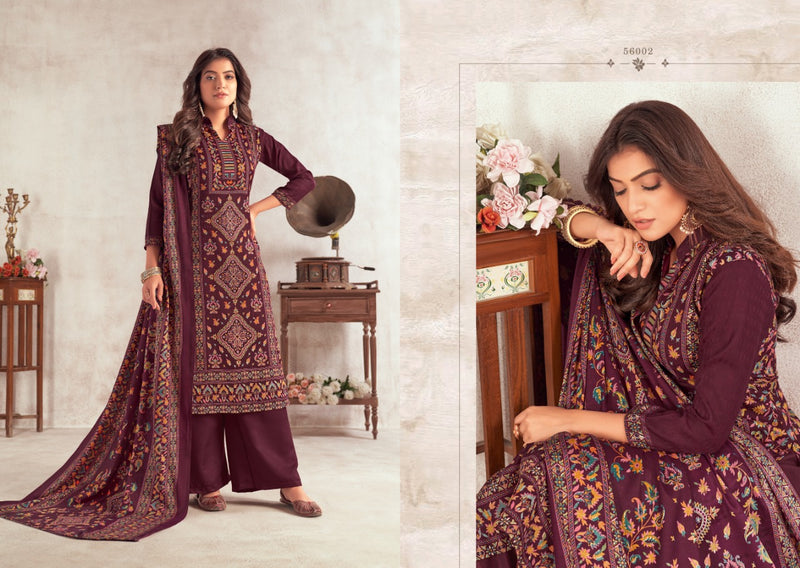 Skt Suit Hafiza Pashmina Designer Winter Wear Woolen Suit