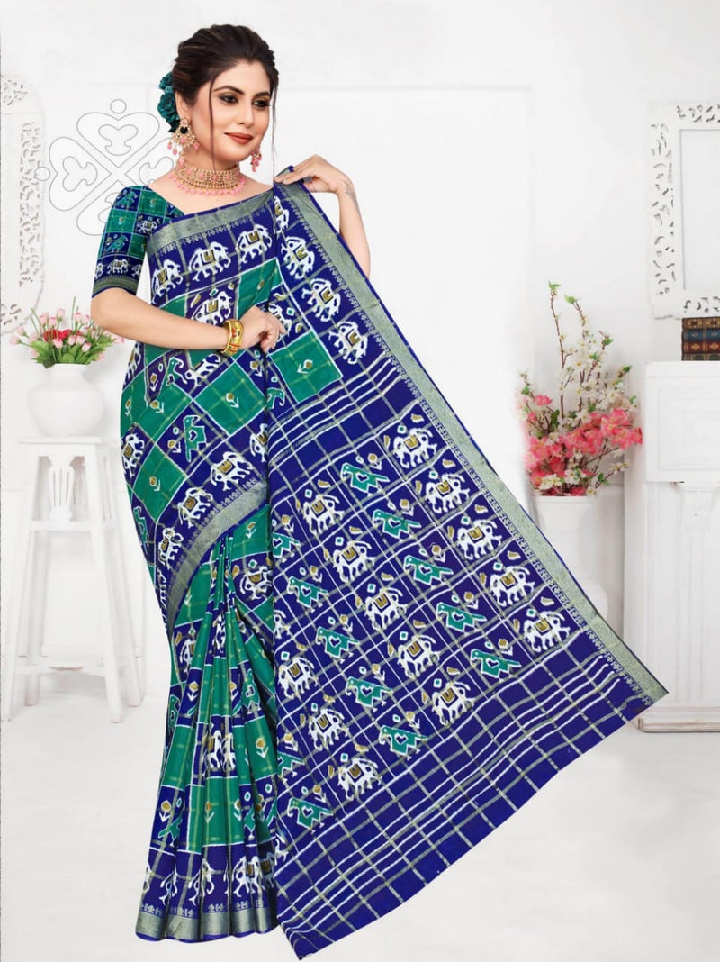 Smc Patoda Soft Cotton Heavy Printed Casual Wear Sarees