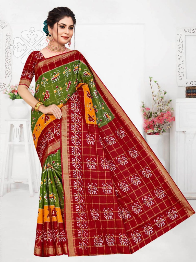 Smc Patoda Soft Cotton Heavy Printed Casual Wear Sarees