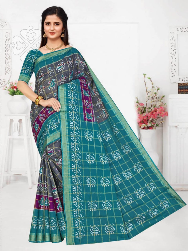 Smc Patoda Soft Cotton Heavy Printed Casual Wear Sarees