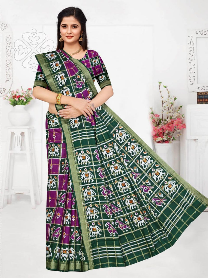 Smc Patoda Soft Cotton Heavy Printed Casual Wear Sarees