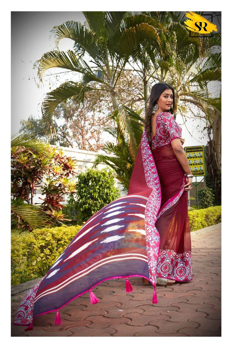 Sr Saree Jeevika Weightless Sartin Border Exclusive Casual Wear Fancy Sarees