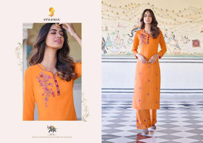 Stylemax Vintage Vol 6 Rayon With Simple Embroidery Work Kurtis