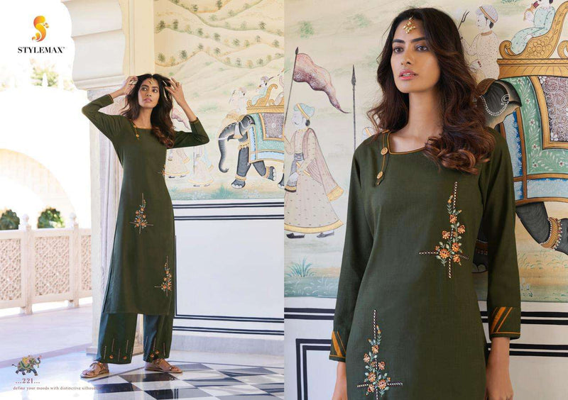 Stylemax Vintage Vol 6 Rayon With Simple Embroidery Work Kurtis