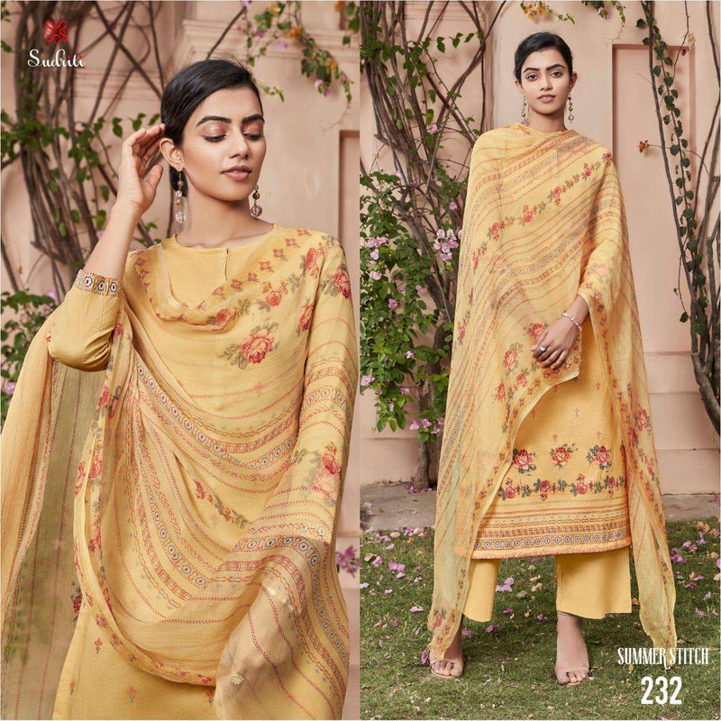 Sudriti Summer Stitch Cambric Digital Print With Heavy Embroidery Work Casual Wear Exclusive Salwar Kameez