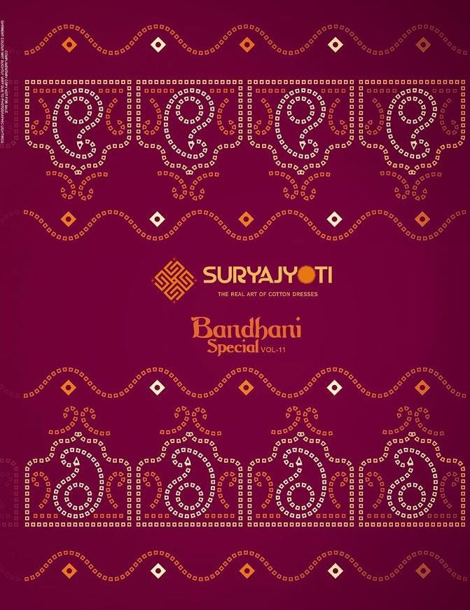 Suryajyoti Bhandhni Special Vol 11 Cambric Cotton Print Salwar Suit