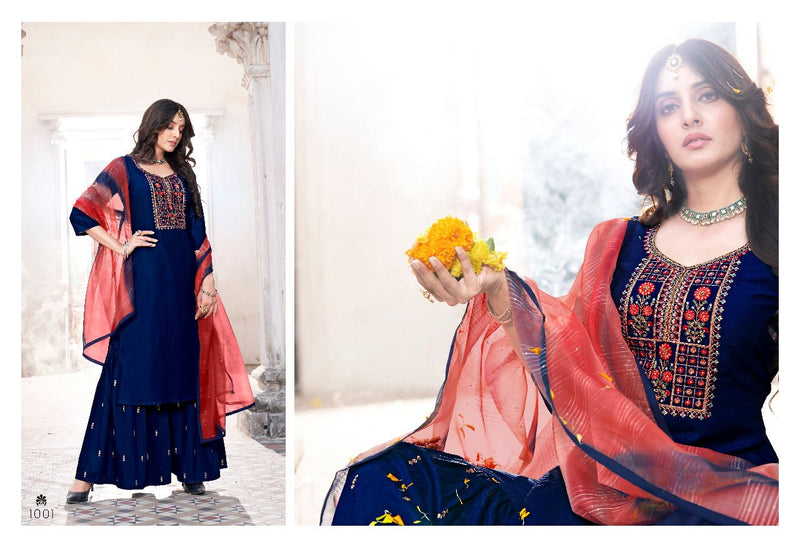 Sweety Fashion Dulhan Sharara Fancy Silk Designer Kurti Collection