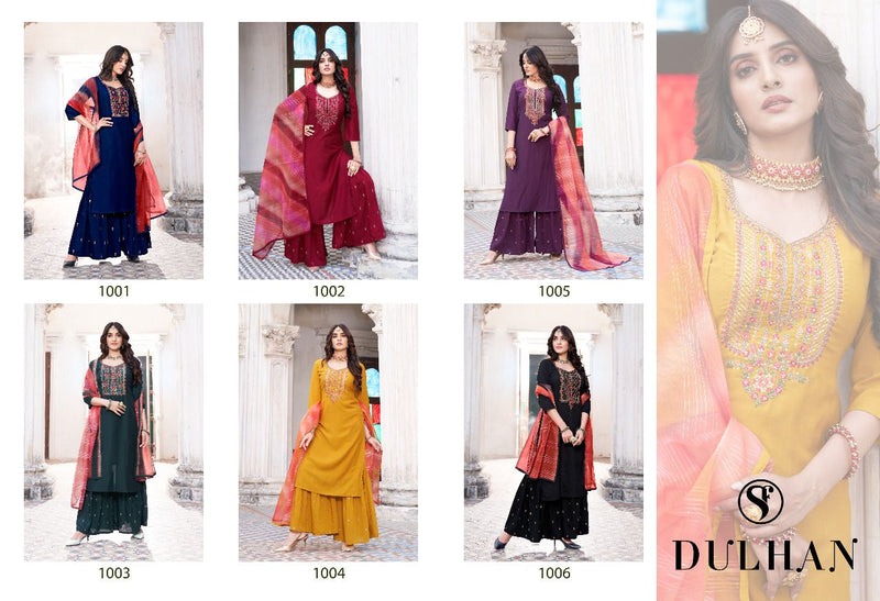 Sweety Fashion Dulhan Sharara Fancy Silk Designer Kurti Collection