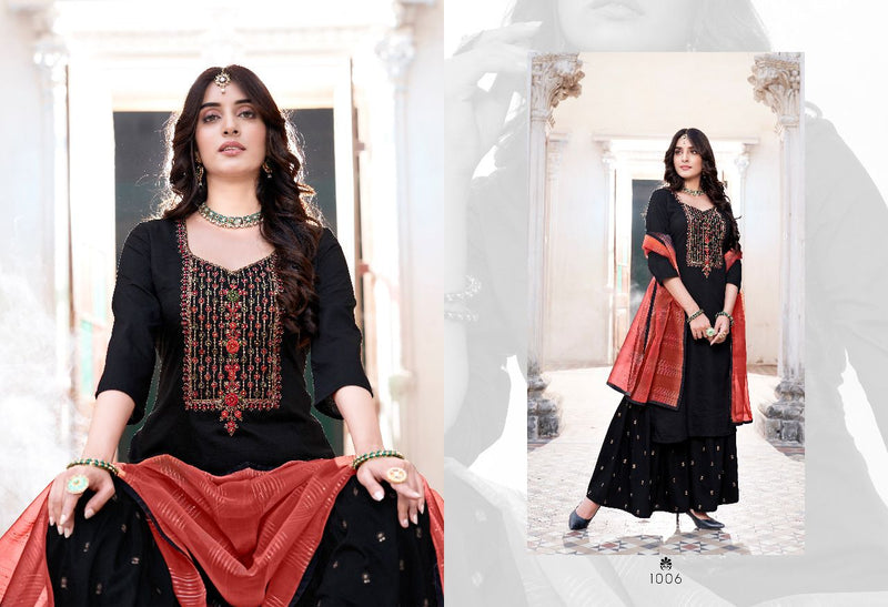 designer Party Wear Heavy Sequence Work Kurti And Sharara With Dupatta –  Cygnus Fashion