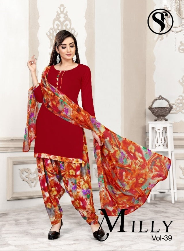 Sweety Fashion Milly Vol 39 Leon Crepe Fancy Designer Suit