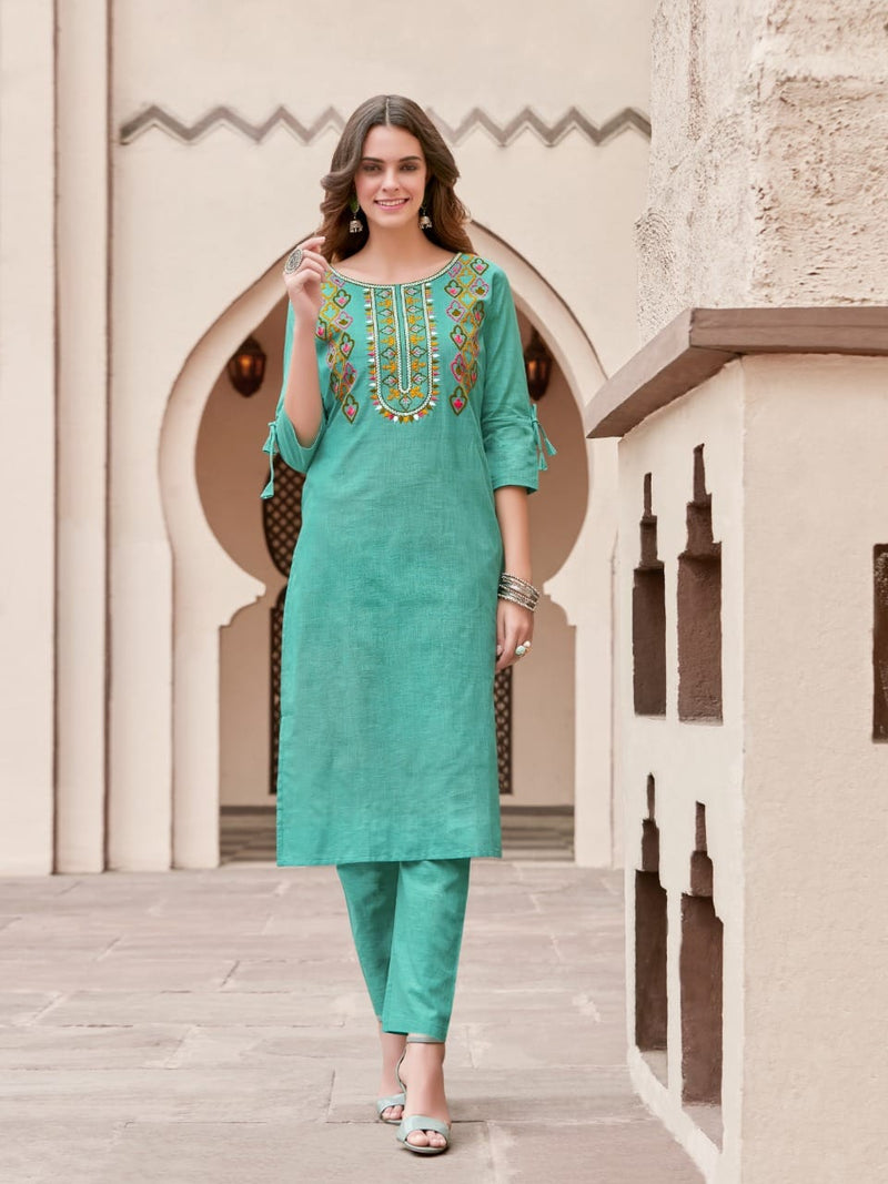 Syasii Designer Fashion Pure Vol 2 Cotton Slub With Embroidery Work Regular Wear Fancy Kurtis