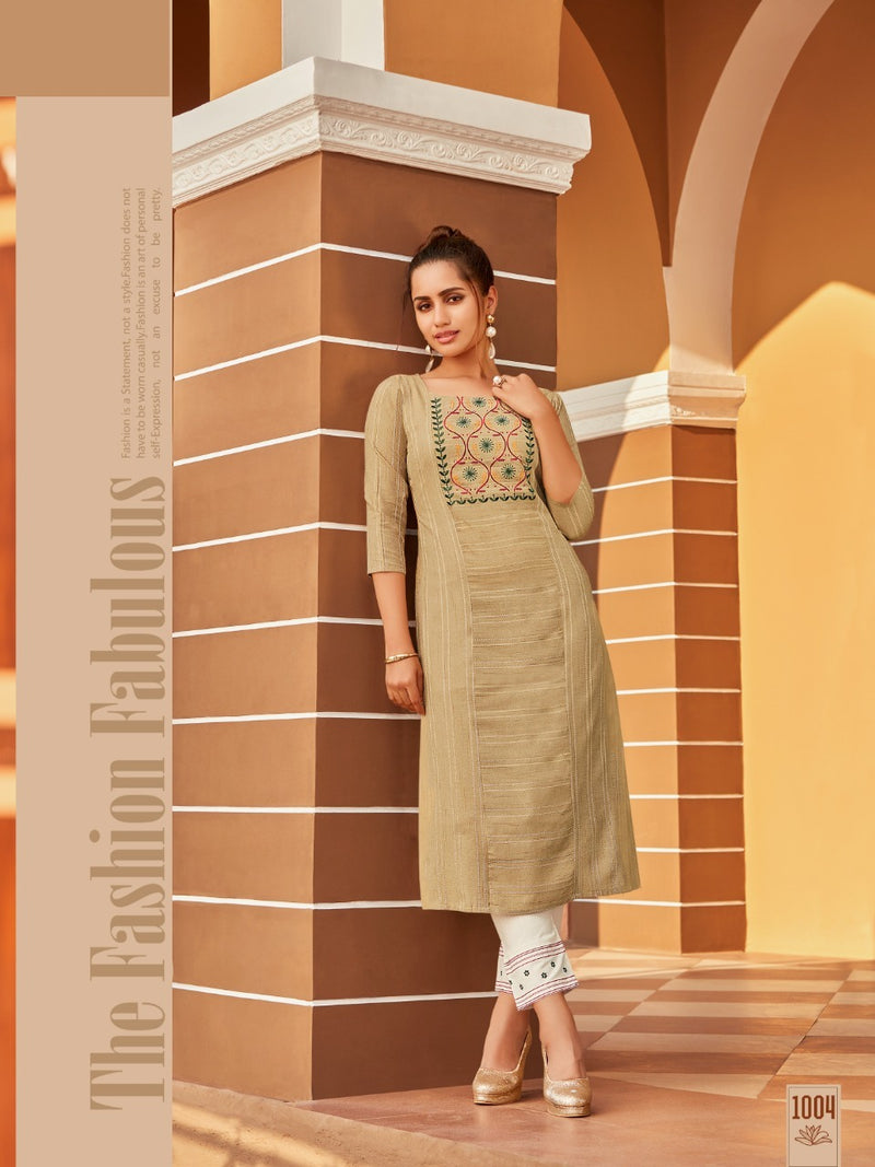 Syasii Designer Matic Pure Cotton Fancy Embroidery Work Kurti