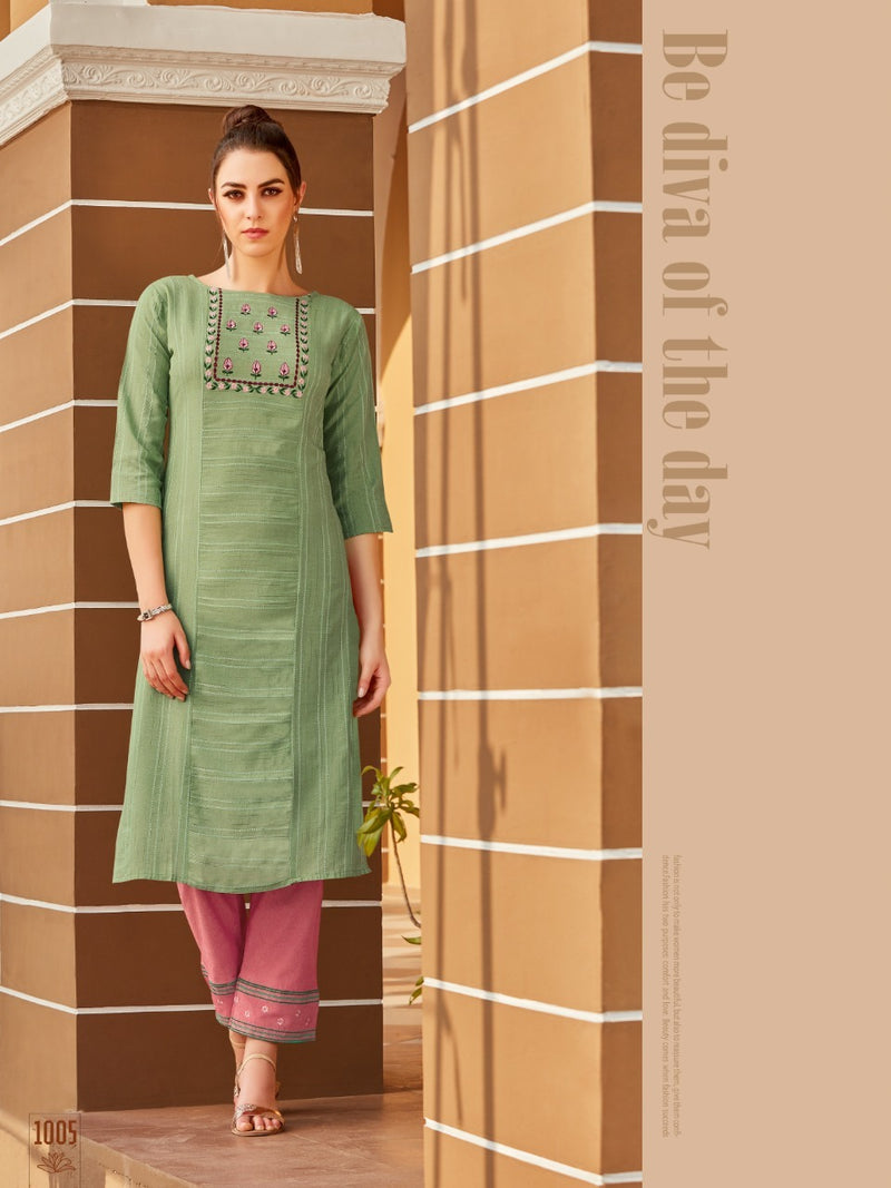 Syasii Designer Matic Pure Cotton Fancy Embroidery Work Kurti