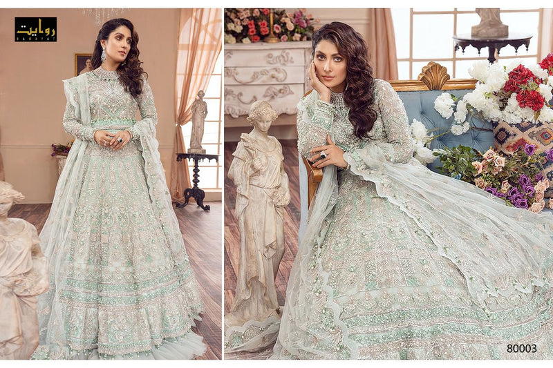 Rawayat Fashion Tabeer Vol 4 Butterfly Net Designer Wedding Wear Gown Style Heavy  Embroidered Salwar Kameez