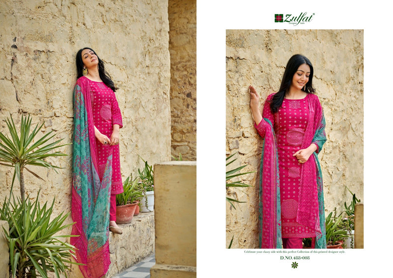 Zulfat Designer Suit Tamanna Pure Cotton Exclusive Designer Print With Handwork Salwar Suit