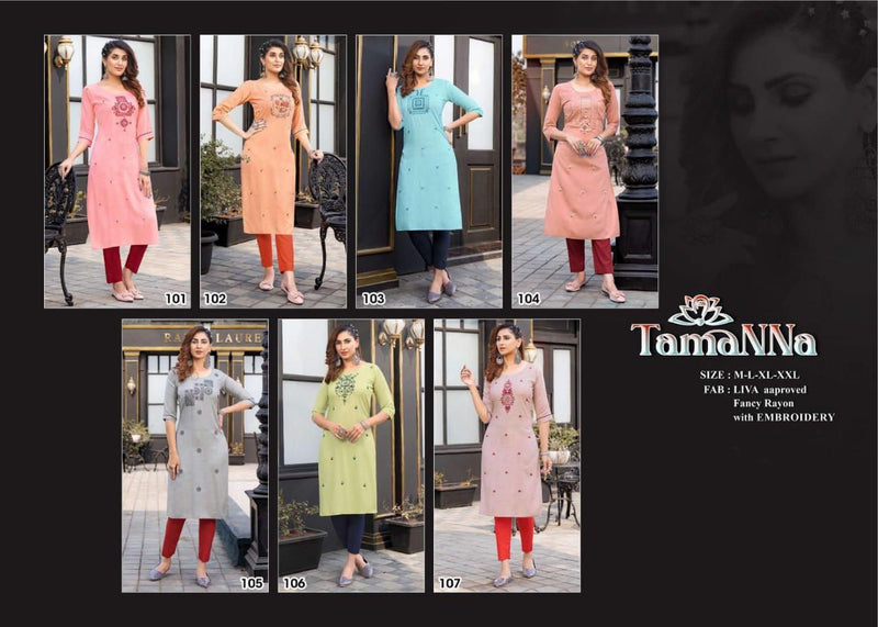 Hiva Designer Tamanna Vol 2 Rayon Fancy Casual Wear Kurtis
