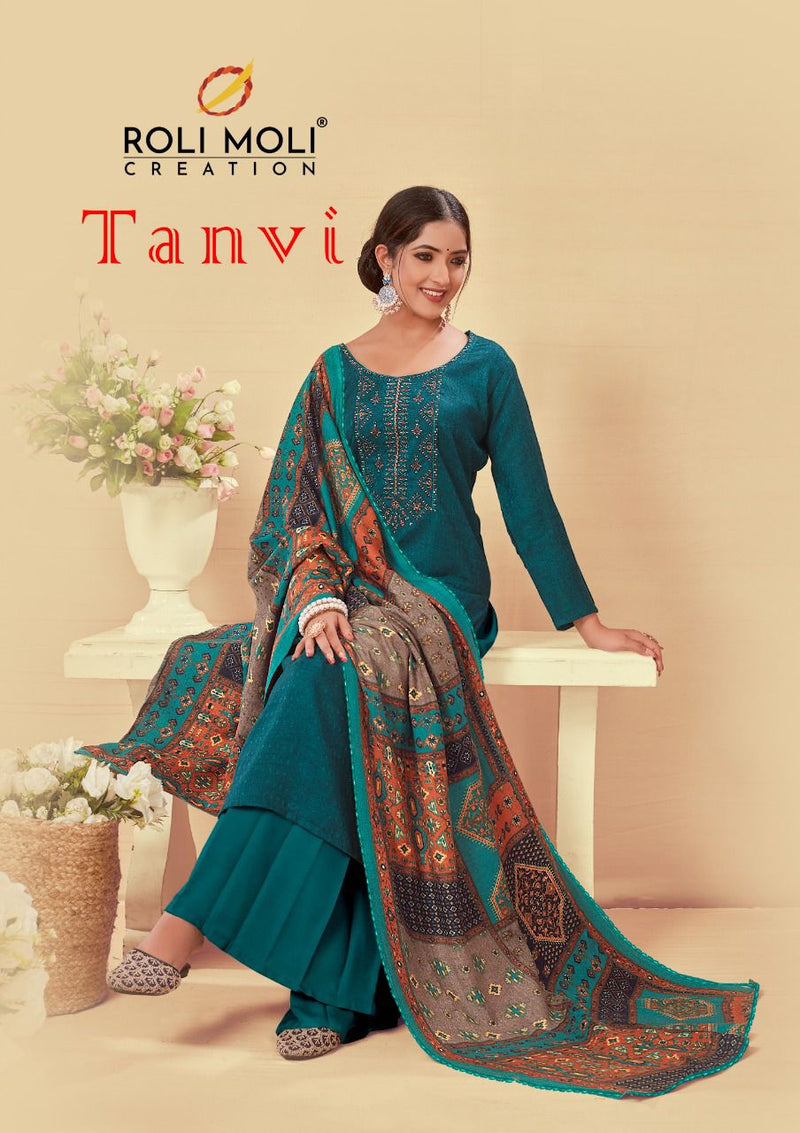 Roli Moli Tanvi Pashmina With Fancy Printed Work Stylish Designer Casual Look Salwar Kameez