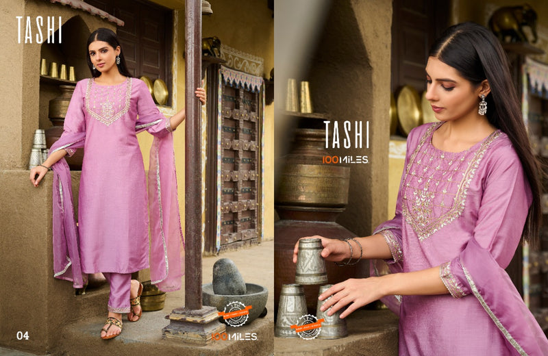 100 MIles Tashi Fancy With Heavy Embroidery Work Stylish Designer Festive Wear Beautiful Kurti