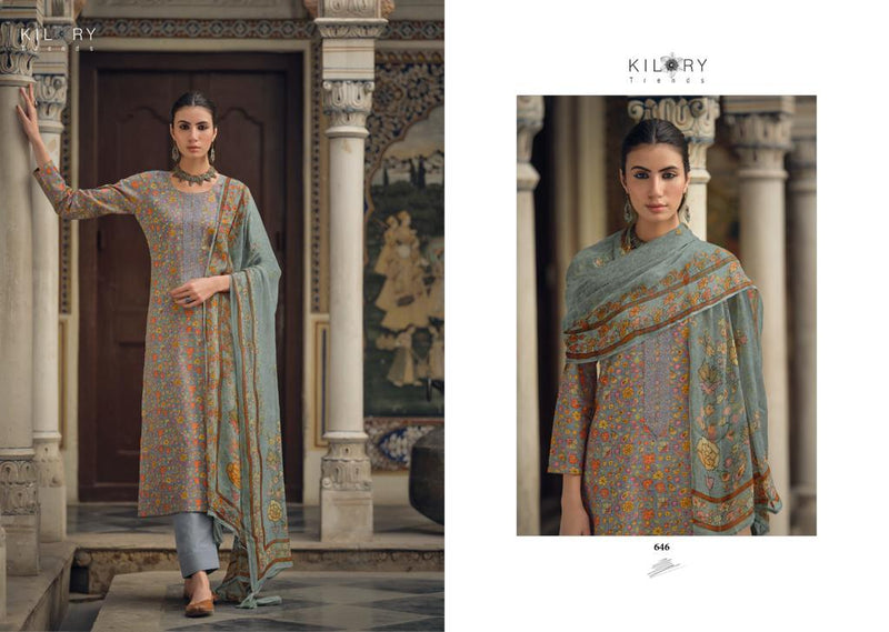 Kilory Trendz Tesoro Lawn Cotton Fancy Embroidery Work Printed Designer Salwar Kameez