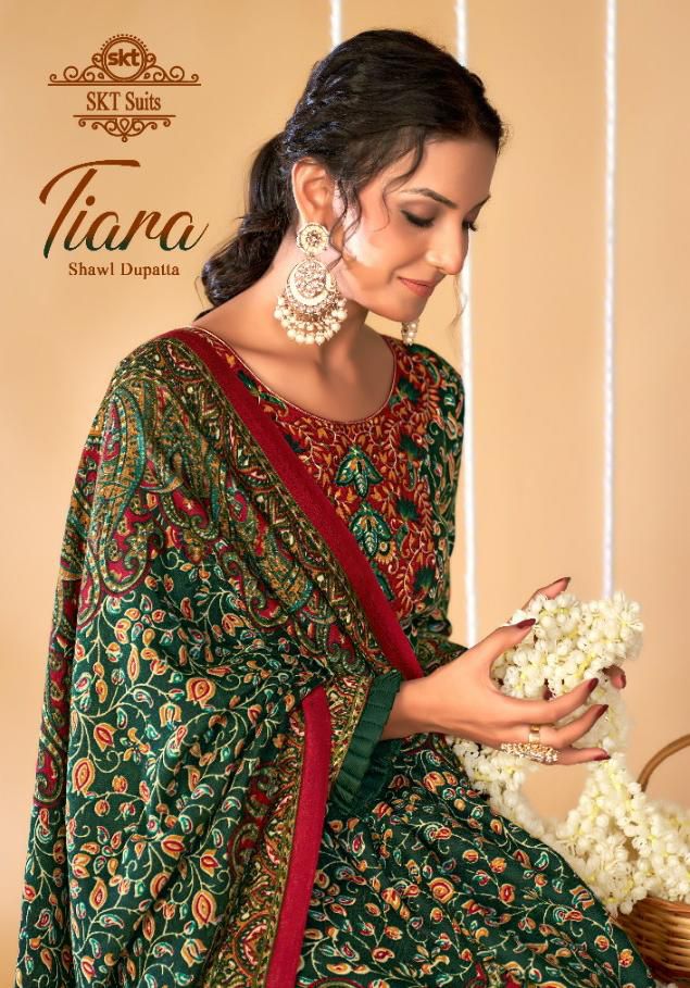 Skt Suit Tiara Pashmina With Beautiful Print Work Stylish Designer Festive Wear Fancy Salwar Suit