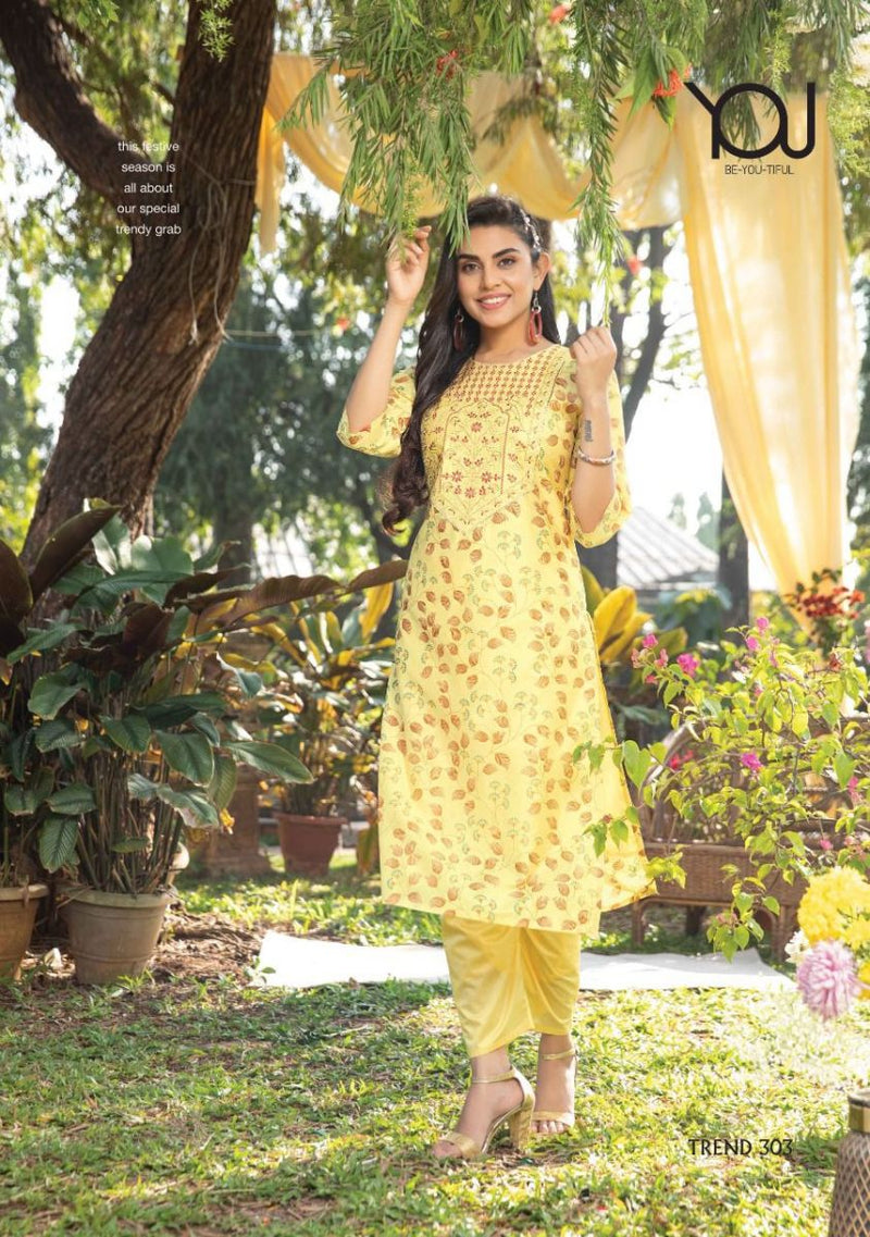 Wanna Trend Vol 3 Chanderi Printed Designer Party Wear Kurtis With Pant Style  Bottom