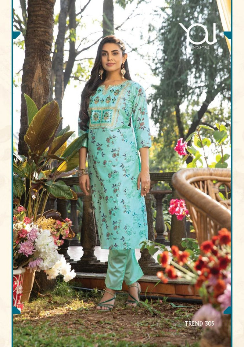 Wanna Trend Vol 3 Chanderi Printed Designer Party Wear Kurtis With Pant Style  Bottom
