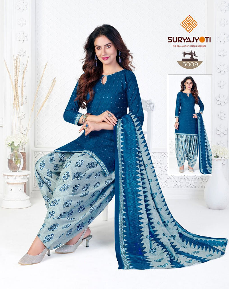 Suryajyoti Trendy Patiyala Vol 5 Cotton Festive Wear Salwar Suits