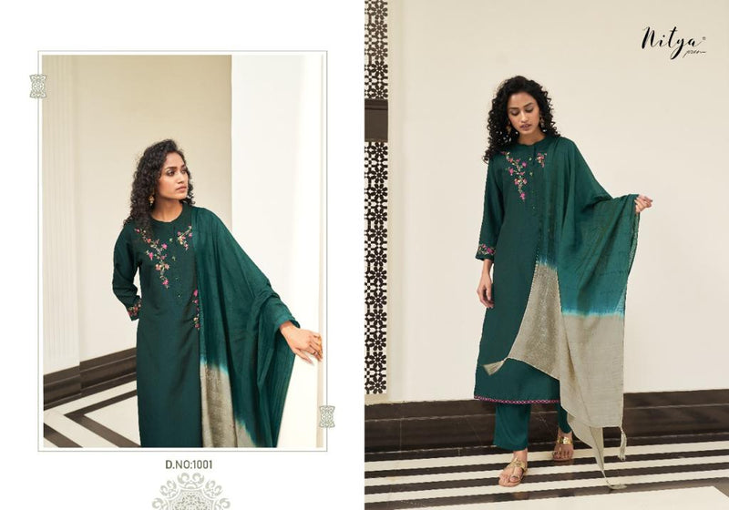 Lt Nitya Trinetra Fancy Festive Wear Stylish Fancy Kurtis With Set Of Bottom & Dupatta