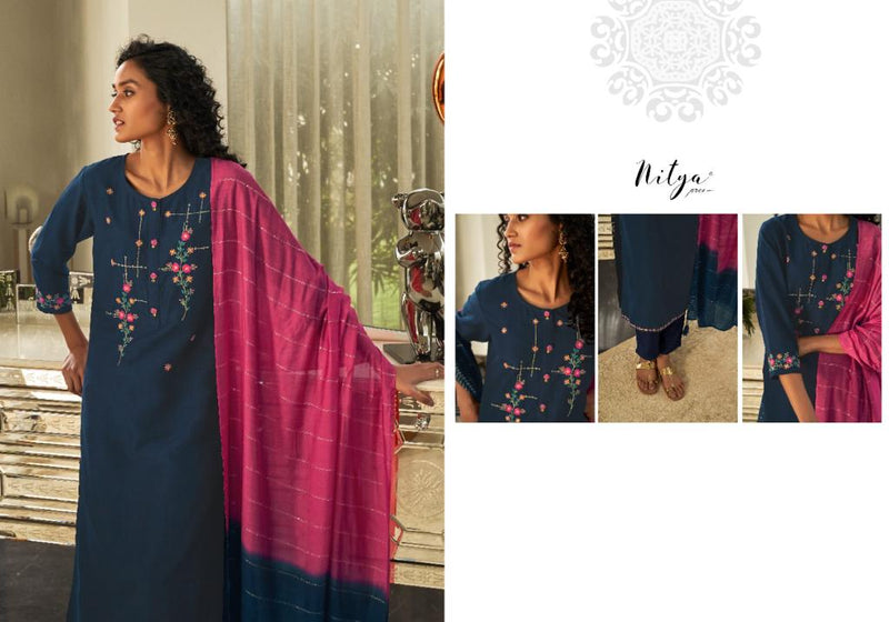 Lt Nitya Trinetra Fancy Festive Wear Stylish Fancy Kurtis With Set Of Bottom & Dupatta