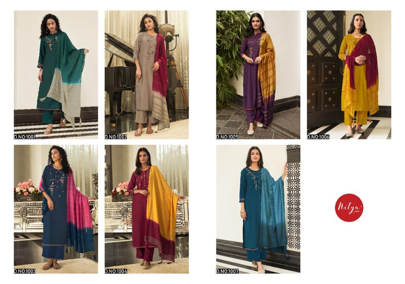 Lt Nitya Trinetra Fancy Festive Wear Stylish Fancy Kurtis With Set Of Bottom & Dupatta