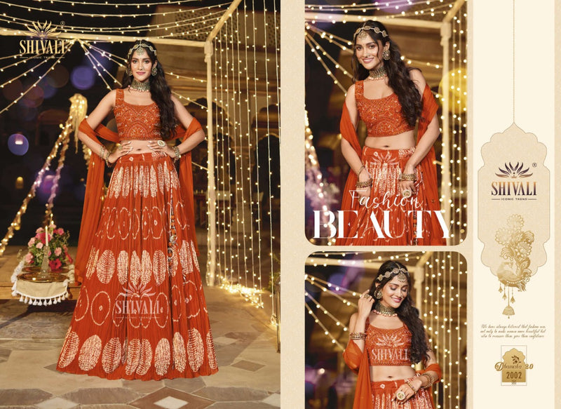 Shivali Triple Dhamaka 2.0 Fancy With Embroidery Work Stylish Designer Wedding Lehenga