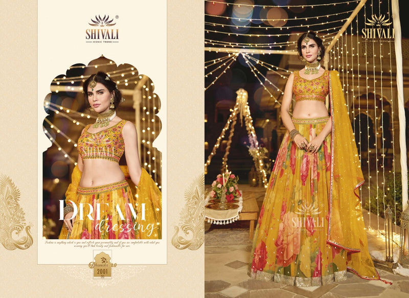 Shivali Triple Dhamaka 2.0 Fancy With Embroidery Work Stylish Designer Wedding Lehenga