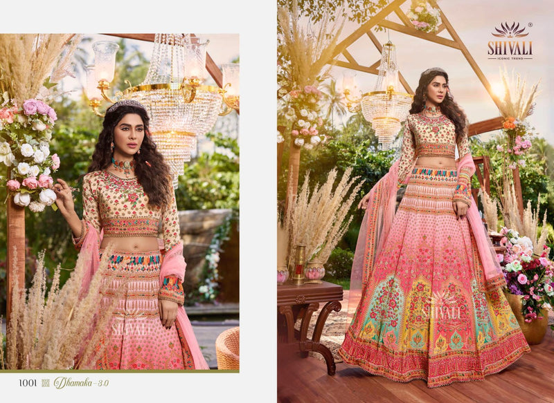 Shivali Triple Dhamaka 3.0 Crepe With Fancy Work Stylish Designer Wedding Look Lehenga