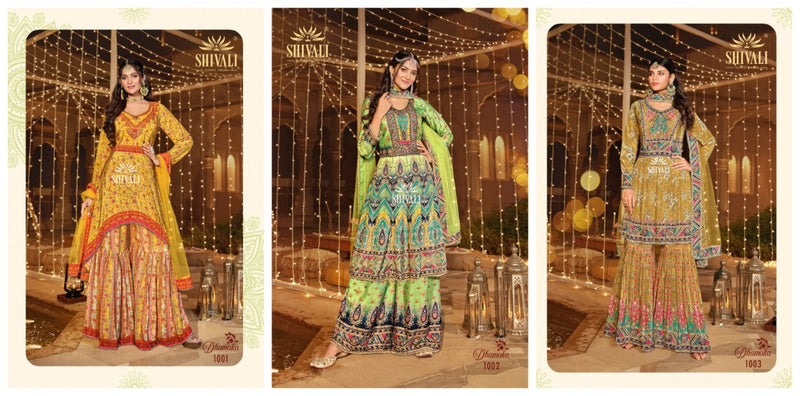 Shivali Triple Dhamaka Crepe With Beautiful Heavy Embroidery Work Stylish Designer Festive Wear Kurti