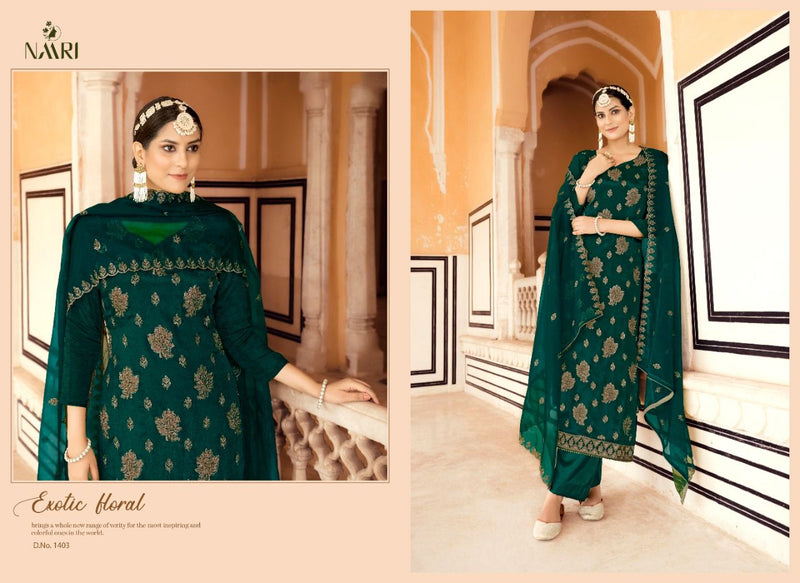 Naari Trisha Urban Silk With Fancy Embroidery Work Stylish Designer Festive Wear Salwar Kameez