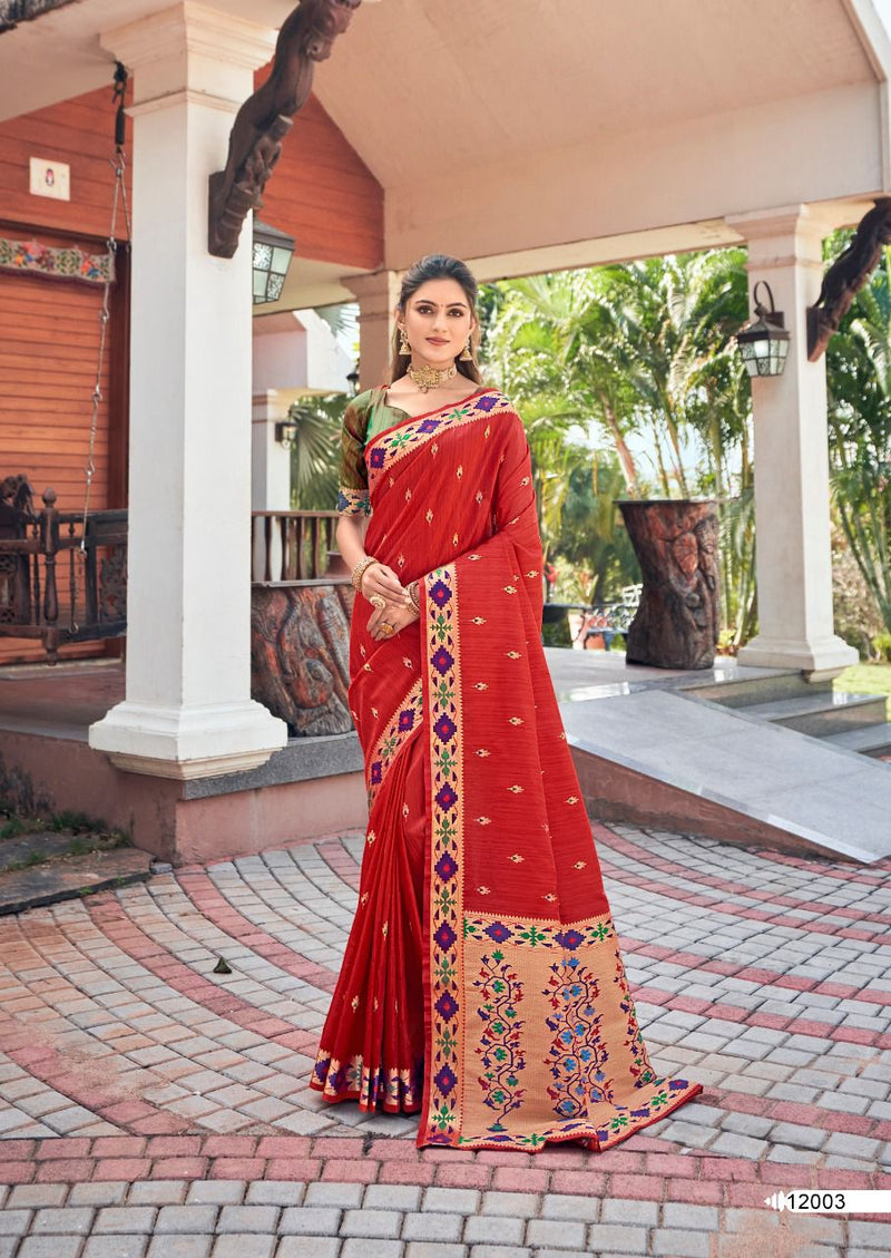 Revanta Creation Trisha Cotton Silk Fancy Party Wear Sarees