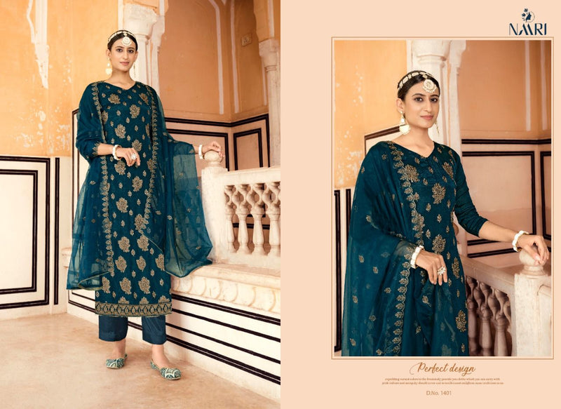 Naari Trisha Urban Silk With Fancy Embroidery Work Stylish Designer Festive Wear Salwar Kameez