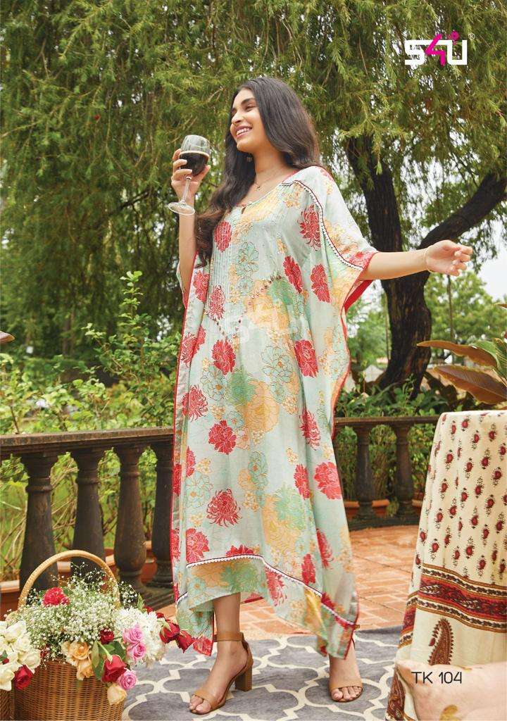S4u Shivali Tropical Kaftan Fancy Stylish Long Kaftans With Digital Floral Print