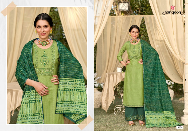 Rangoon Trupti Lining Cotton Embroidered Designer Party Wear Ready Made Salwar Suits