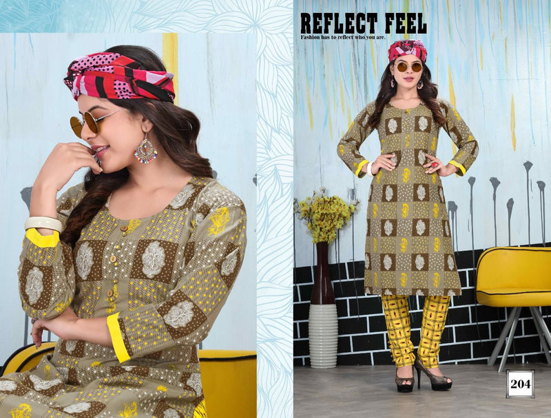 Riyaa Tulip Vol 1 Cotton Fancy Printed Casual Wear Kurtis With Bottom