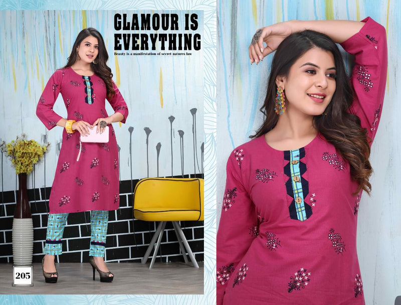 Riyaa Tulip Vol 1 Cotton Fancy Printed Casual Wear Kurtis With Bottom