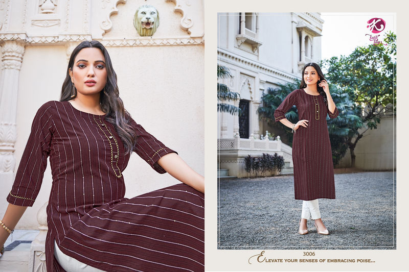 Kalaroop Shahi casual wear Rayon Kurtis with Embroidery Work catalog