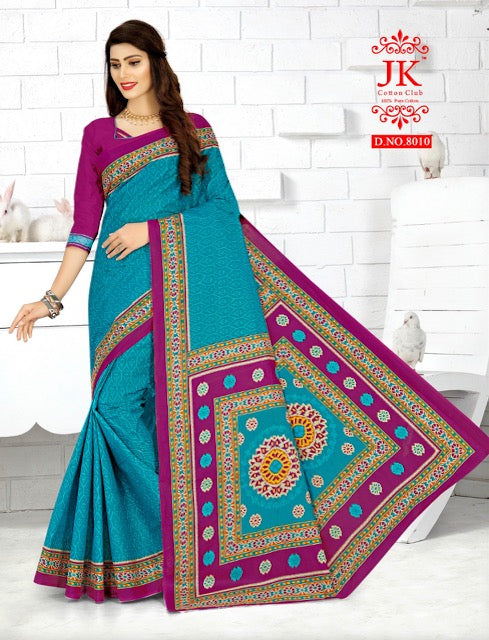 JK Cotton Club Tulsi Vol 8 Cotton Fancy Printed Sarees