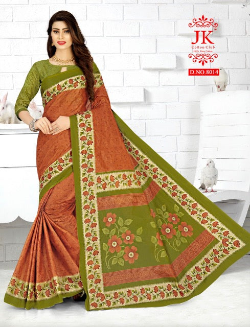 JK Cotton Club Tulsi Vol 8 Cotton Fancy Printed Sarees