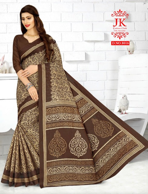 JK Cotton Club Tulsi Vol 8 Cotton Fancy Printed Sarees